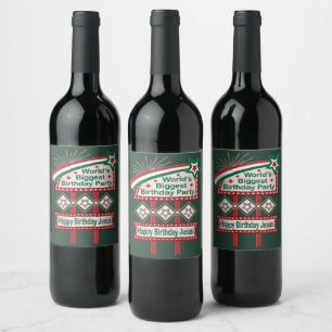 World’s Biggest Birthday Party Marquee Wine Label