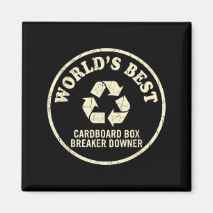World’s Cardboard Box Breaker Funny Recycling Hero Magnet