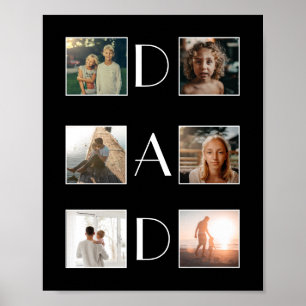 World’s Greatest Dad Family Child 6 Photo Collage Poster