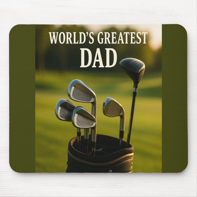 World’s Greatest Dad – Golf Bag Edition Mouse Pad (Front)