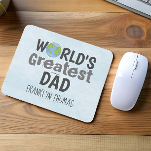 World’s Greatest Dad Personalised Name Mouse Pad