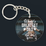 World’s Greatest Dad Photo Father’s Day Key Ring<br><div class="desc">World’s Greatest Dad Photo Father’s Day Keychain</div>