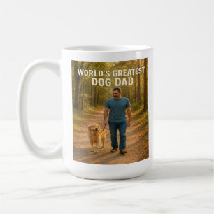 World’s Greatest Dog Dad – Morning Walk Edition Coffee Mug