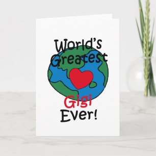 World’s Greatest Gigi Heart Card