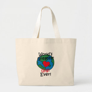 World’s Greatest Gigi Heart Large Tote Bag