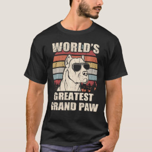 World S Greatest Grand Paw Dogo Argentino Vintage T-Shirt