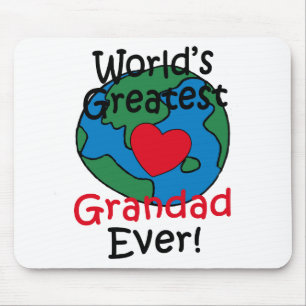 World’s Greatest Grandad Heart Mouse Pad