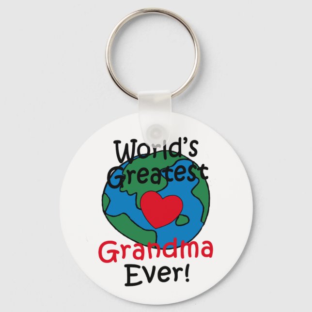 World’s Greatest Grandma Heart Key Ring (Front)