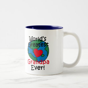 World’s Greatest Grandpa Heart Two-Tone Coffee Mug