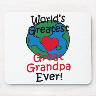 World’s Greatest Great Grandpa Heart Mouse Pad