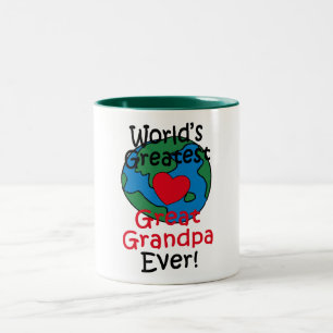 World’s Greatest Great Grandpa Heart Two-Tone Coffee Mug
