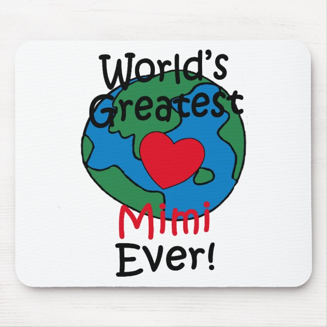 World’s Greatest Mimi Heart Mouse Pad (Front)