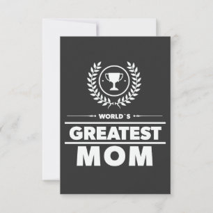 World`s Greatest MOM Adorable Award Mothers Day Thank You Card