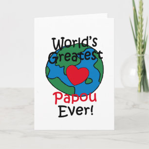 World’s Greatest Papou Heart Card