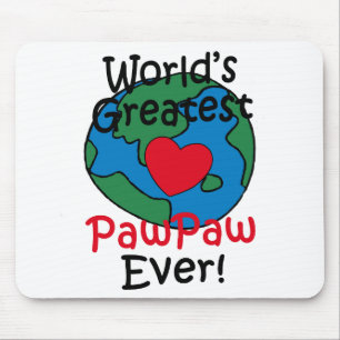 World’s Greatest PawPaw Heart Mouse Pad
