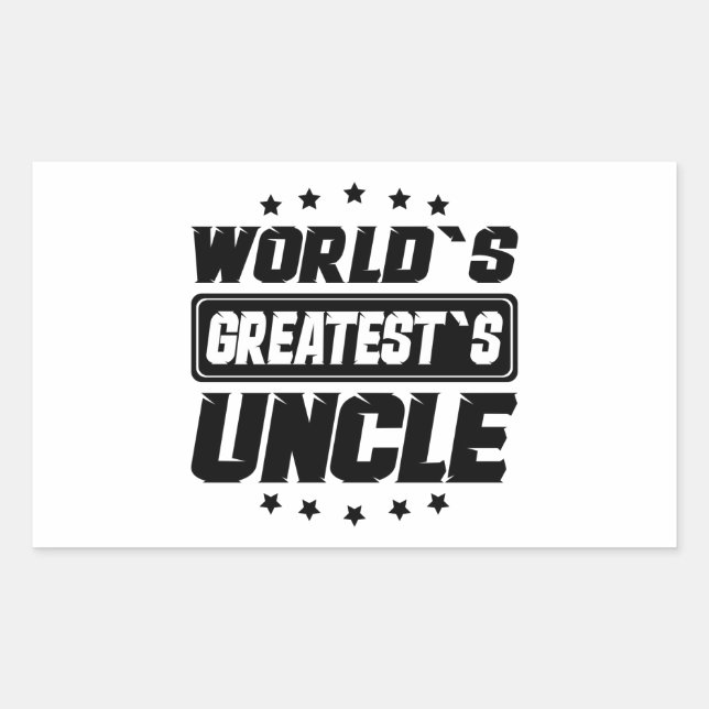 World`s Greatest`s Uncle Rectangular Sticker (Front)