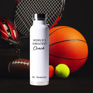 World’s Greatest Teacher Best Coach Water Bottle