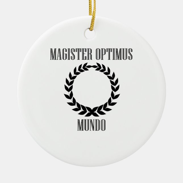 World’s Greatest Teacher (Male) Ceramic Ornament (Front)