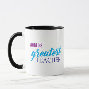 World’s Greatest Teacher Typography Gift Mug