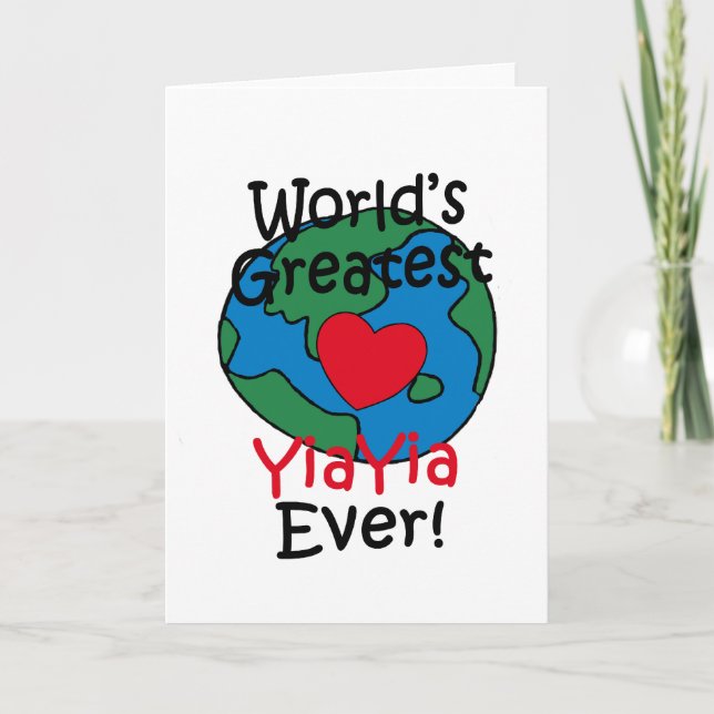 World’s Greatest YiaYia Heart Card (Front)