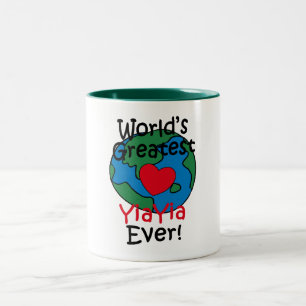 World’s Greatest YiaYia Heart Two-Tone Coffee Mug
