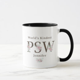 World’s Kindest  PSW Floral Christmas Mug