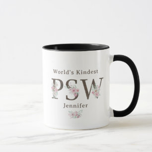 World’s Kindest PSW Floral Christmas Mug