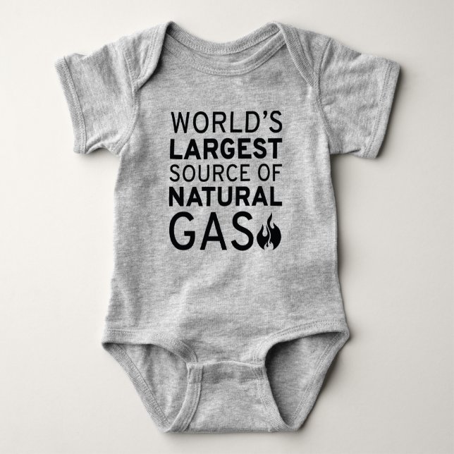 World’s Largest Source Of Natural Gas Baby Bodysuit (Front)