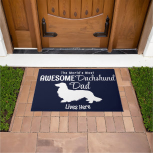World’s Most Awesome Long-Haired Doxie Dad Doormat