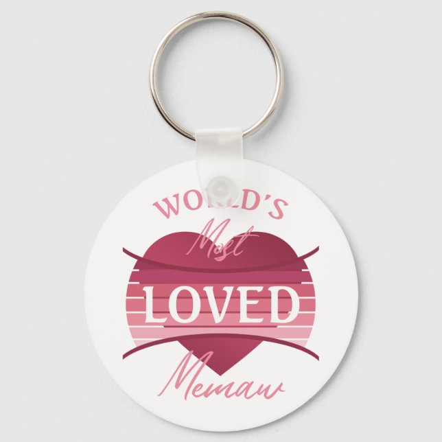 World’s Most Loved Memaw Key Ring (Front)