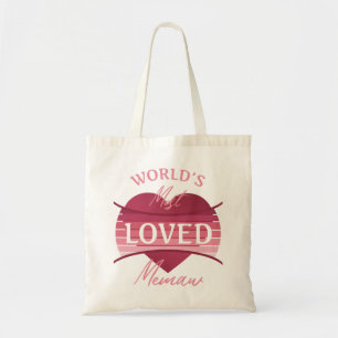 World’s Most Loved Memaw Tote Bag