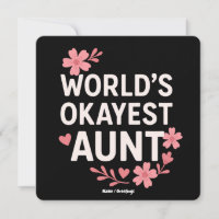 World’s Okayest Aunt Funny Mother’s Day Gift 