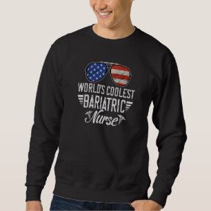 World´s Okayest Bariatric Nurse American Flag Patr Sweatshirt