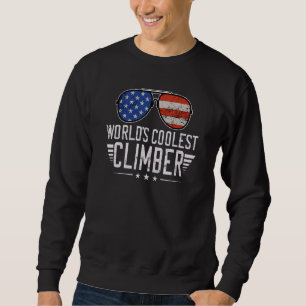 World´s Okayest Climber Rock Climbing Vintage Sweatshirt