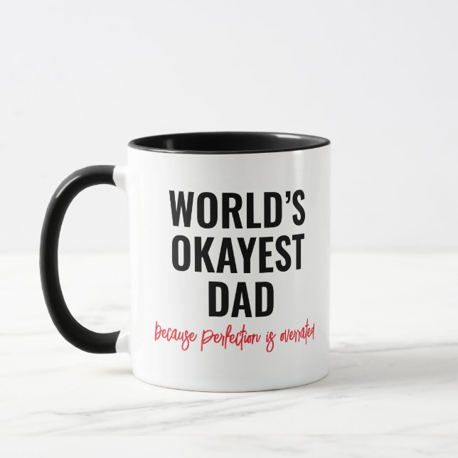 World’s Okayest Dad Funny Quote Mug (Left)