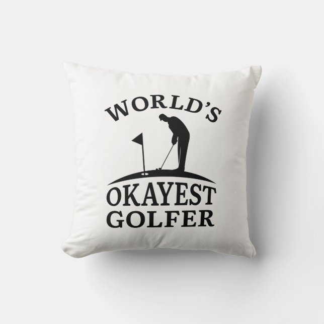 World’s Okayest Golfer Cushion (Front)