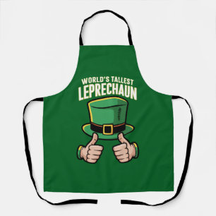 World’s Tallest Leprechaun Funny Irish Humour Apron