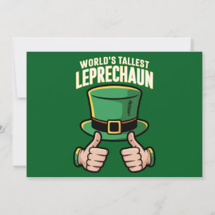 World’s Tallest Leprechaun Funny Irish Humour  Invitation