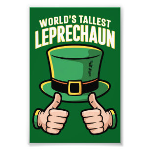 World’s Tallest Leprechaun Funny Irish Humour  Photo Print