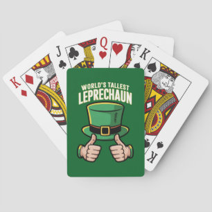 World’s Tallest Leprechaun Funny Irish Humour Playing Cards