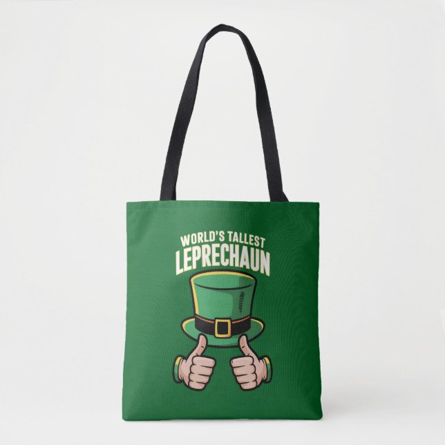 World’s Tallest Leprechaun Funny Irish Humour  Tote Bag (Front)