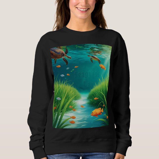 World Sea grass Day Sweatshirt (Front)