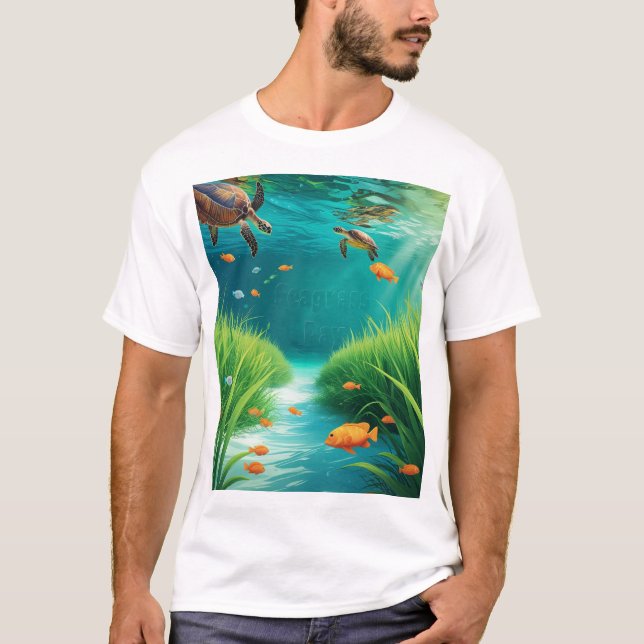 World Sea grass Day T-Shirt (Front)