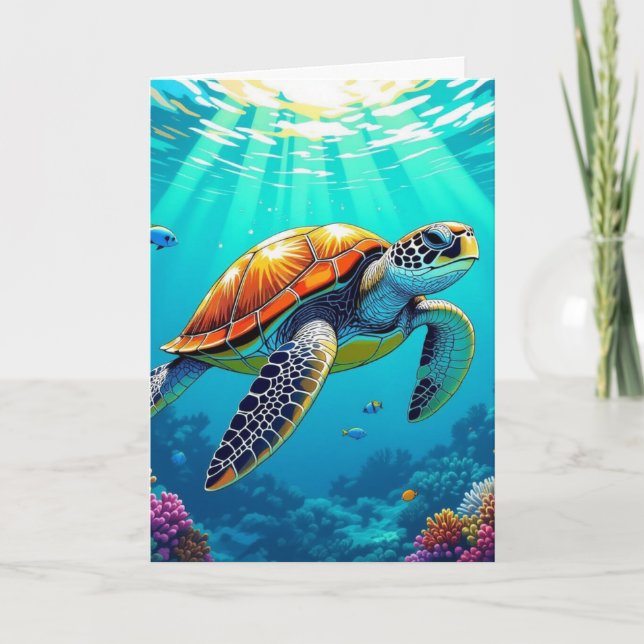 World Sea Turtle Day is June 16th Card (Front)