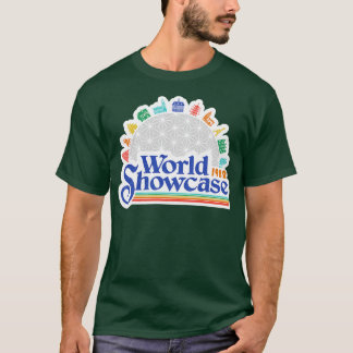 World Showcase retro style Epcot artwork by Kelly T-Shirt