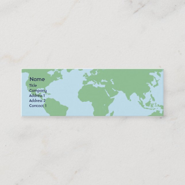 World - Skinny Mini Business Card (Front)