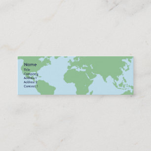 World - Skinny Mini Business Card