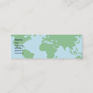 World - Skinny Mini Business Card