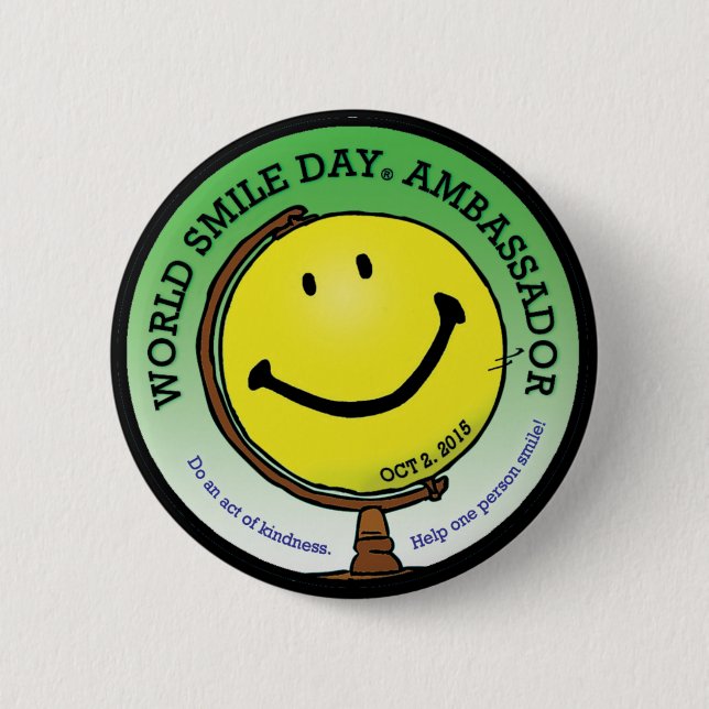 World Smile Day® 2015 Ambassador Button (Front)