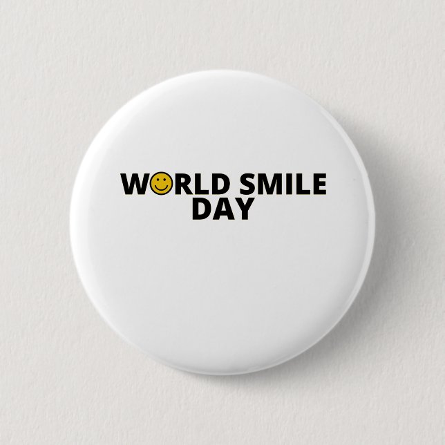 World Smile Day 6 Cm Round Badge (Front)